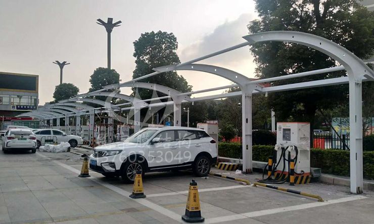 東莞車(chē)站充電樁雨棚膜結(jié)構(gòu)